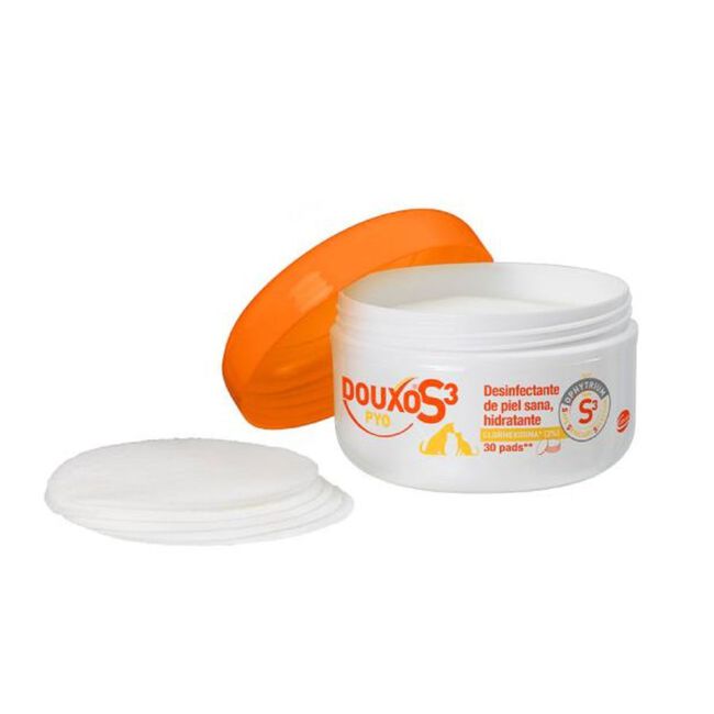 Douxo S3 Pyo Pads Discos de Algodón Desinfectante, 30 Unidades