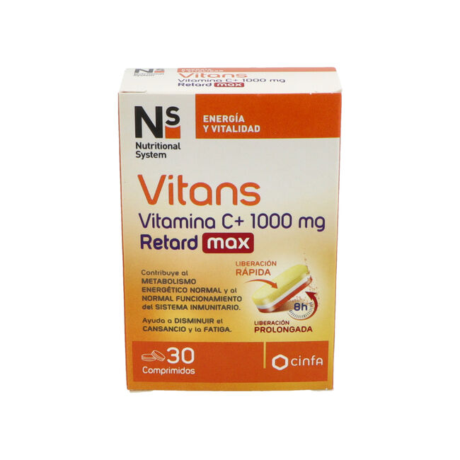 NS Vitans Vitamina C + 1000 mg Retard Max, 30 comprimidos