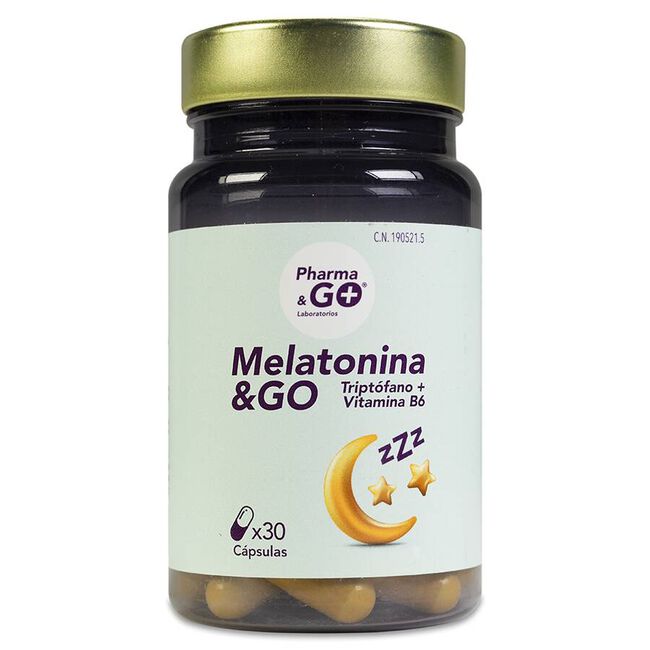 Pharma & Go Melatonina + Tript&oacute;fano, 30 c&aacute;psulas