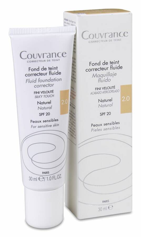 Avène Couvrance Maquillaje Fluido Color Natural SPF 20, 30 ml