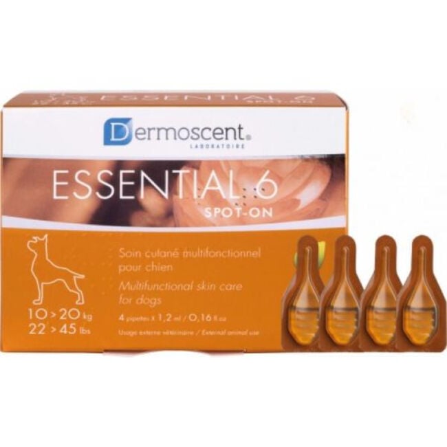 imagen de Dermoscent Essential 6 Spot-On Perro 0 - 10 kg 1.2 ml, 4 Pipetas