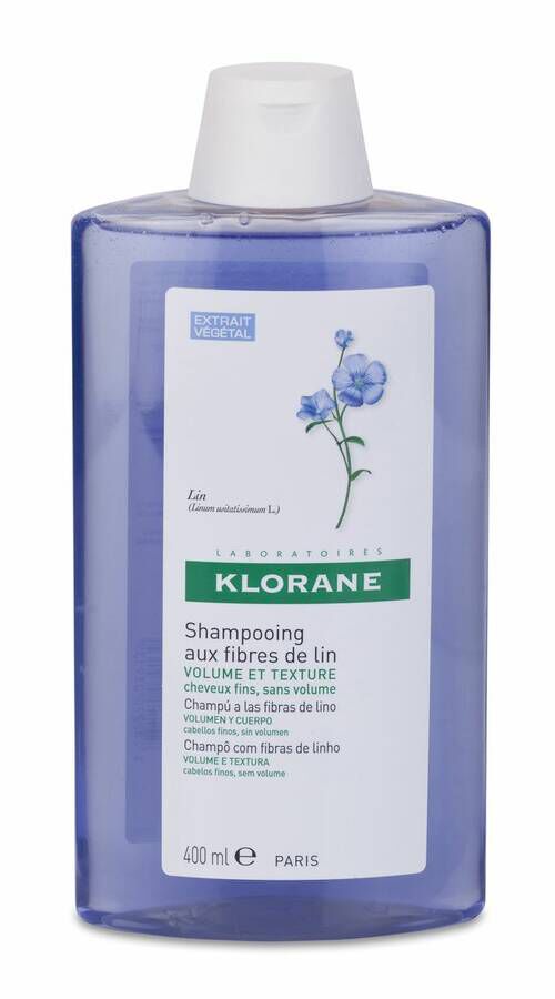 Klorane Champú a las Fibras De Lino, 400 ml