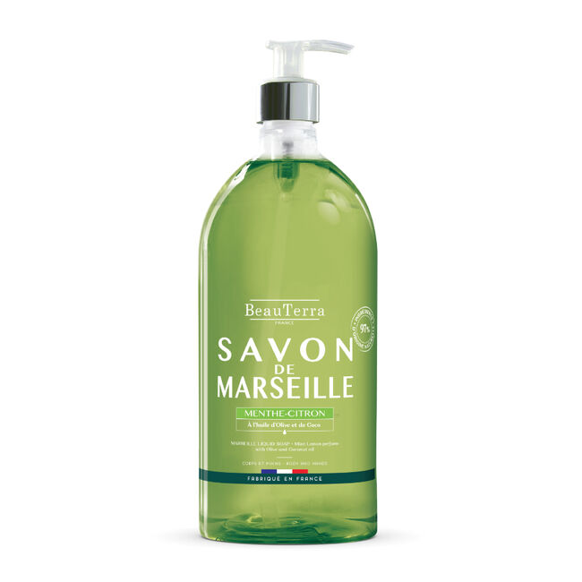 Beauterra Jabón Marsella Menta Limón, 1 litro