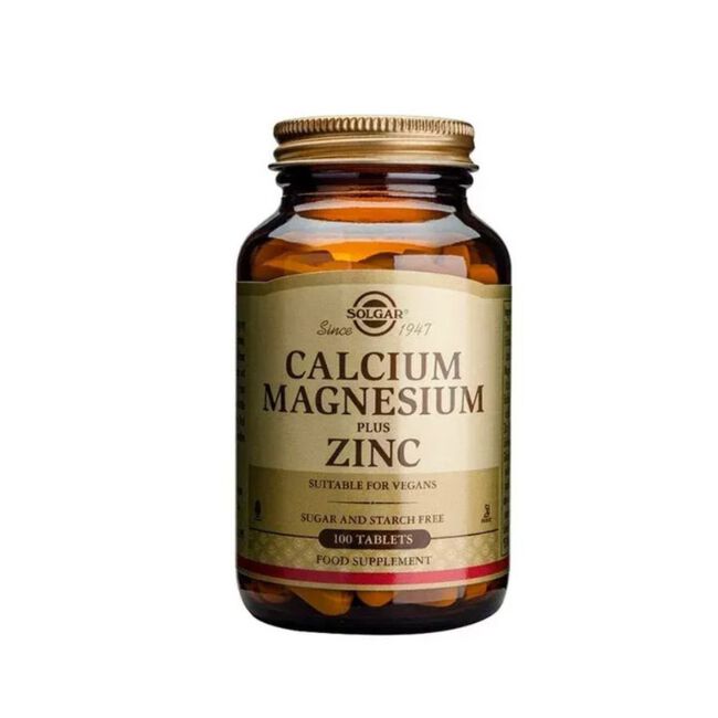 Solgar Calcio Magnesio y Zinc, 100 comprimidos