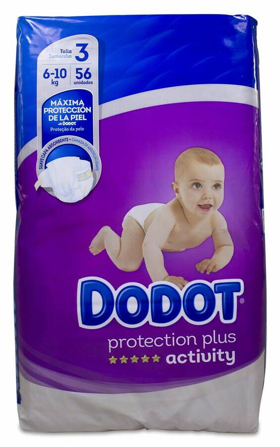Dodot Activity Talla 3 6-10 Kg, 56 Uds