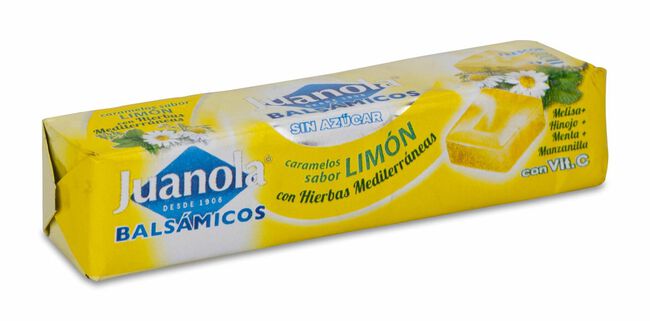 Juanola Caramelos Balsámicos Sabor Limón con Hierbas Mediterráneas, 30 g