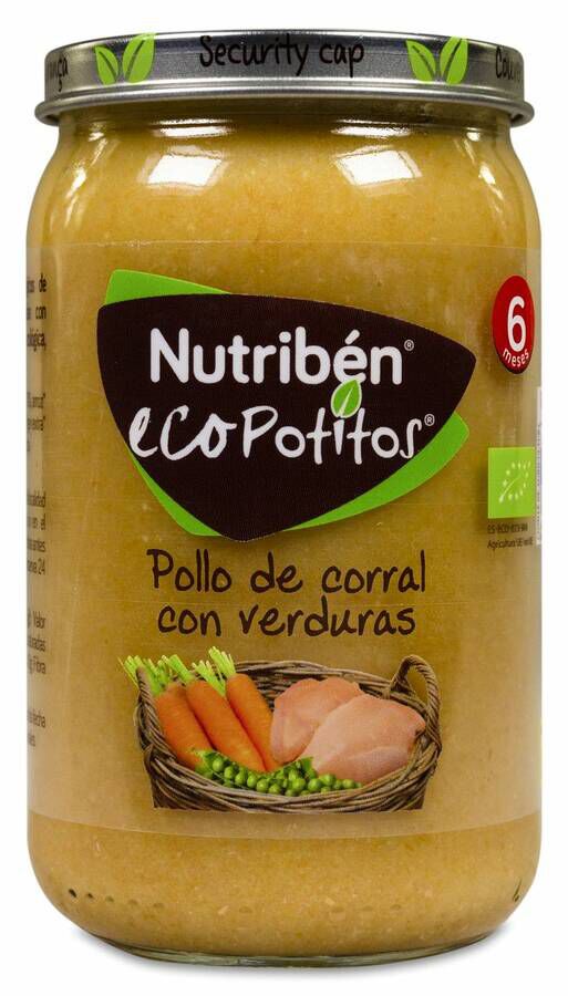 Nutribén Ecopotitos Pollo de Corral con Verduras, 235 g