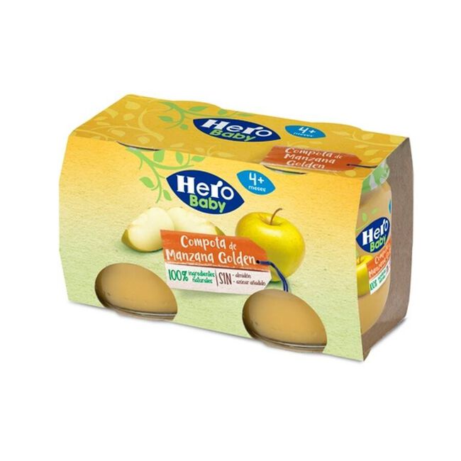 Hero Baby Compota de Manzana, 2 x 120 g