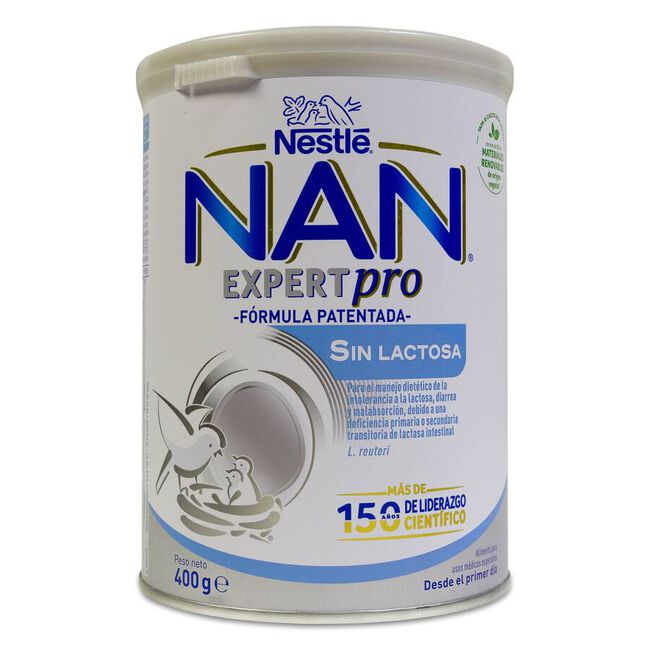 NAN Expert Pro Sin Lactosa, 400 g