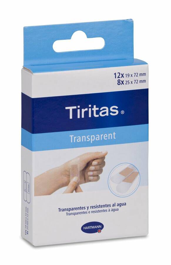 Tiritas Apósito Adhesivo Transparente 2 Tamaños, 20 Uds