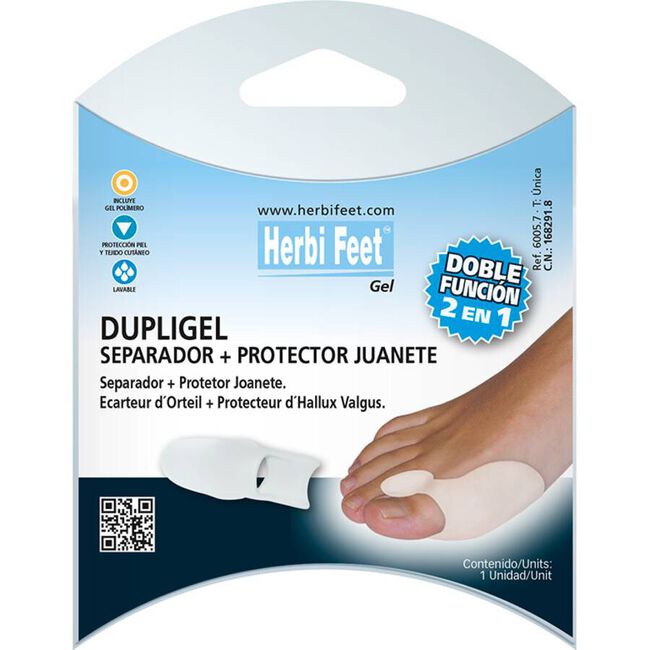 Herbifeet Dupligel Separador Protector Juanete, 1 Unidad
