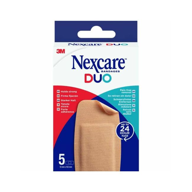 Nexcare Duo Maxi Silicona Surtido de 5 Vendajes Flexibles, 1 unidad