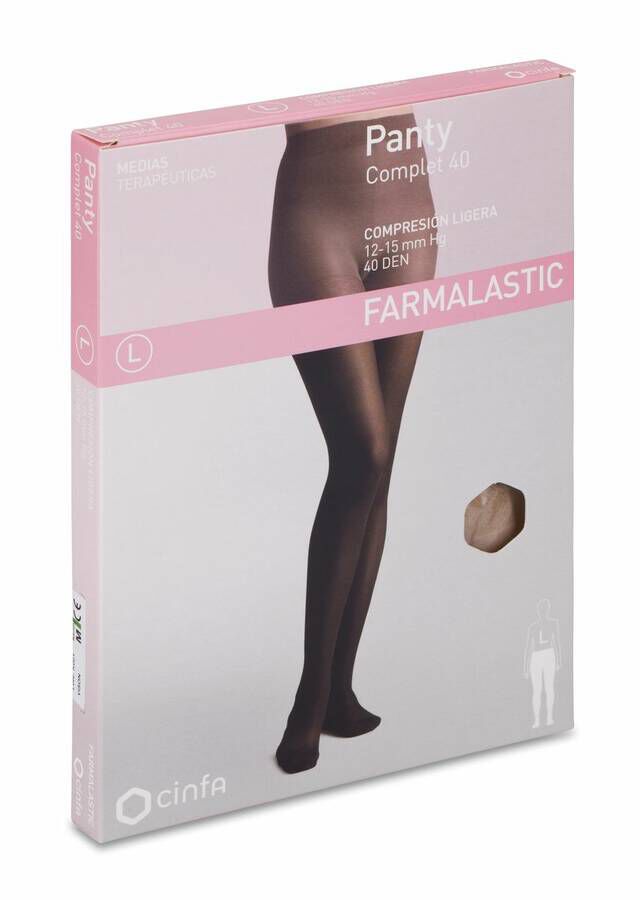 Farmalastic Panty Complet 40 Compresión Ligera Visón Mediana, 1 Ud