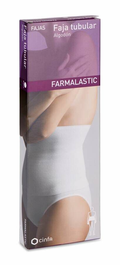 Farmalastic Faja Tubular de Algodón Blanca Talla 2, 1 Ud
