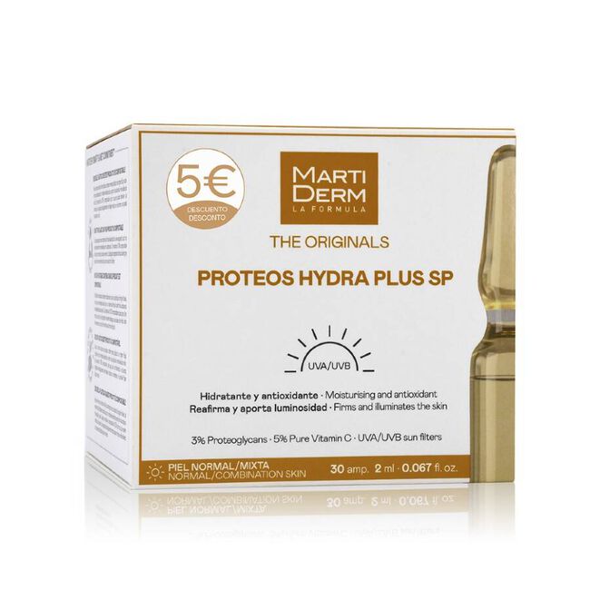Promoción MartiDerm Proteos Hydra Plus SP, 30 Ampollas