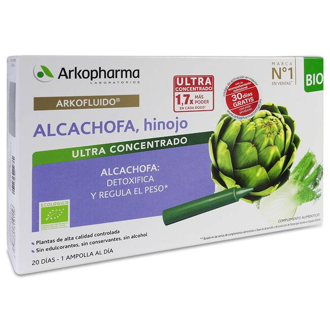 Arkopharma Arkofluido Alcachofa e Hinojo, 20 Ampollas