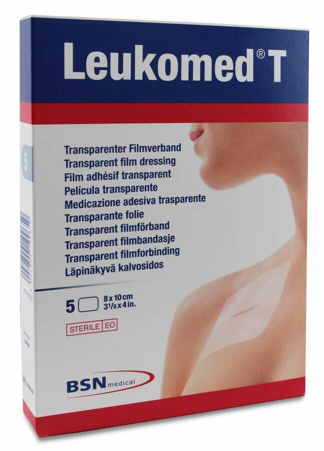 Leukomed T Apósito Transparente 8 cm x 10 cm, 5 Uds