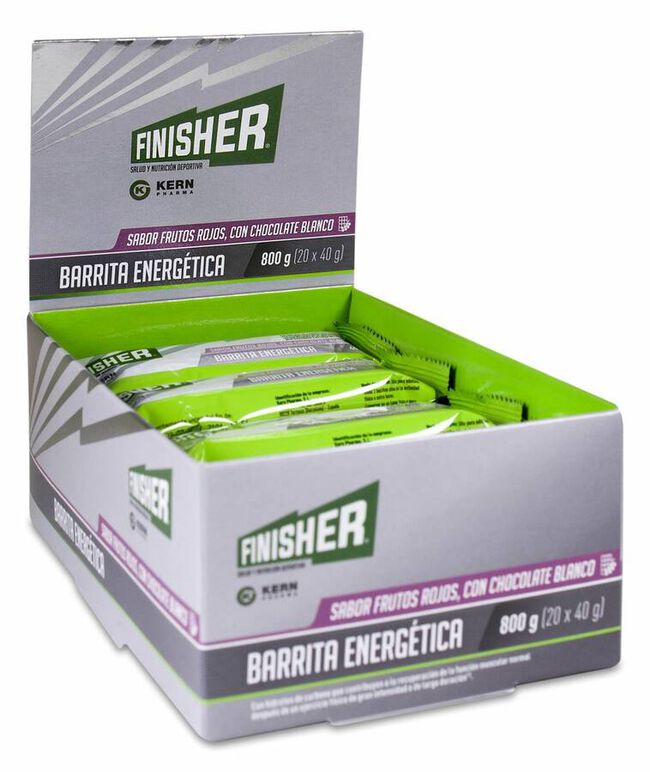 Finisher Barrita Frutos Rojos con Chocolate Blanco, 20 Uds