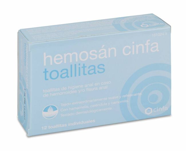 Hemosan Cinfa Toallitas, 12 Uds