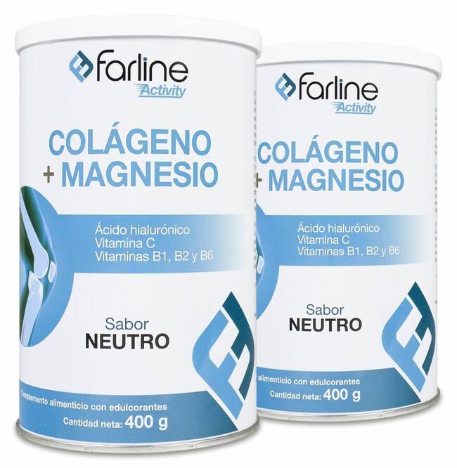 Duplo Farline Activity Colágeno y Magnesio Sabor Neutro, 2 x 400 g