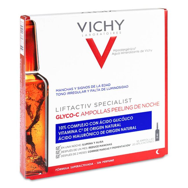 Vicky Ampollas Liftactiv Glyco-C Noche, 10 uds x 2 ml