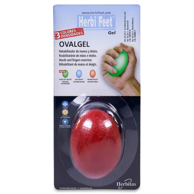 Herbi Feet Ovalgel Extra Soft Rehabilitador Rojo, 1 ud