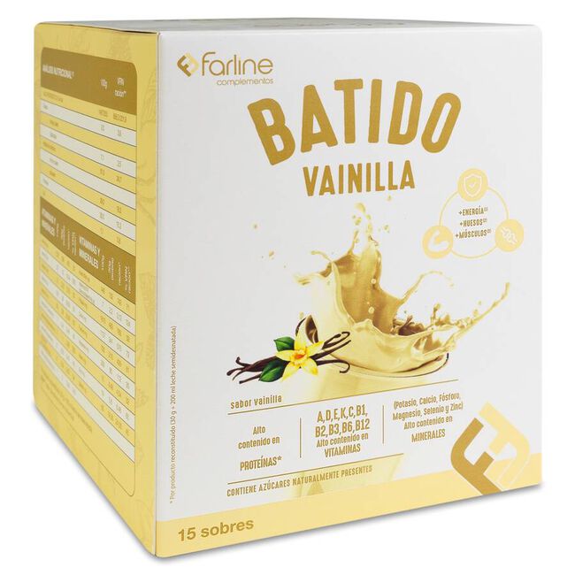 Farline Batido de Vainilla, 15 Sobres