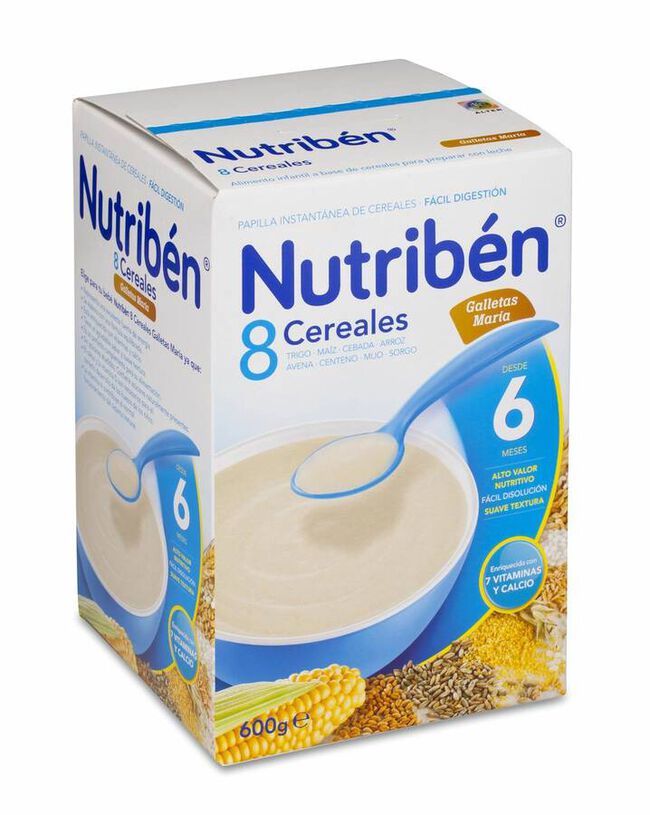 Nutribén 8 Cereales Galletas María, 600 g