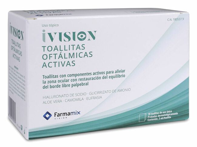 iVision Toallitas Activas, 20 Uds