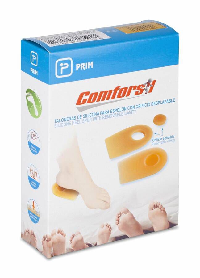Comforsil Taloneras para Espolón con Orificio Desplazable Talla M, 1 Par