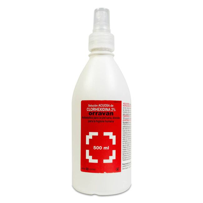 Orravan Solución Acuosa de Clorhexidina al 2%, 500 ml