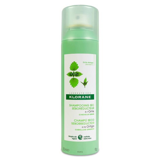Klorane Champú Seco Seborregulador a la Ortiga, 150 ml