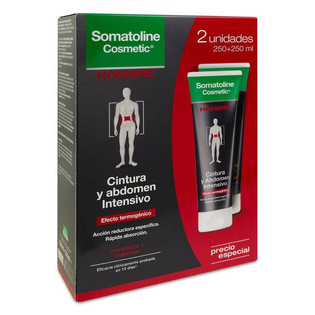 Somatoline Hombre Cintura y Abdomen, 2 x 150 ml