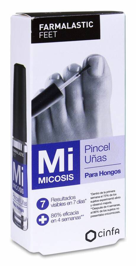 Farmalastic Micosis Pincel de Uñas para Hongos, 4 ml