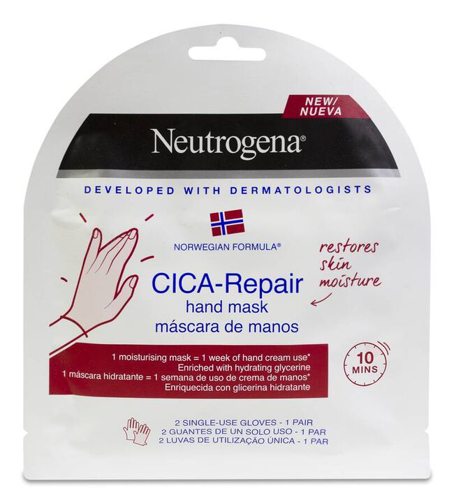 Neutrogena CICA-Repair Máscara Manos, 1 Par
