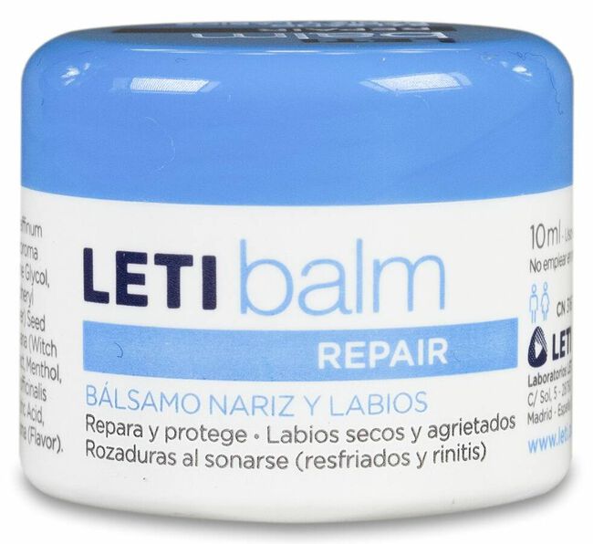 LETIbalm Bálsamo Reparador Nariz y Labios Tarro, 10 ml
