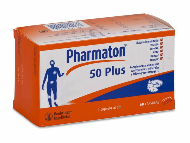 Pharmaton 50 Plus, 60 Cápsulas