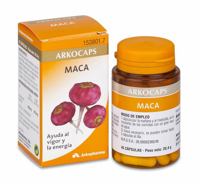 Arkopharma Arkocápsulas Maca 225 mg, 45 Cápsulas