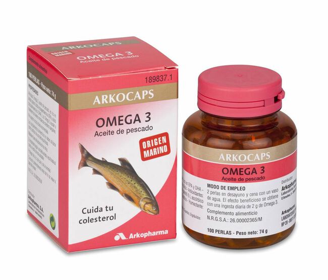 Arkopharma Arkocápsulas Salmón, 100 Cápsulas