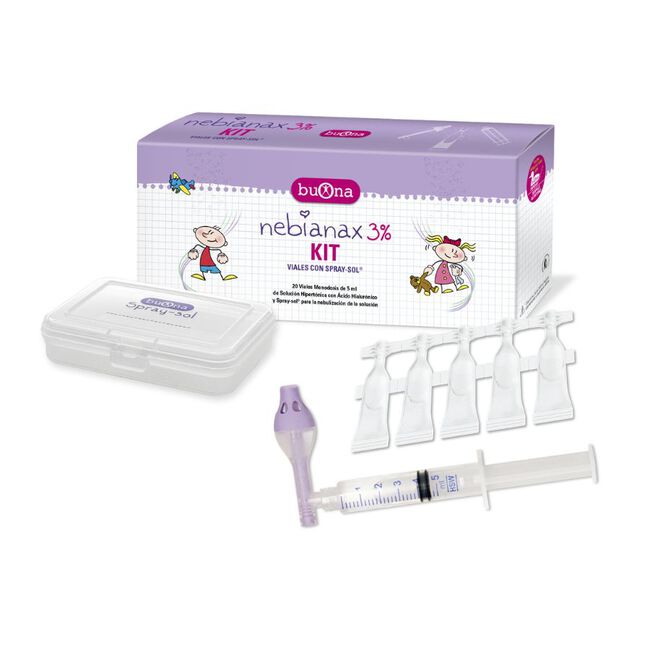 Kit Nebianax 3 % Limpieza Nasal 5 ml, 20 viales