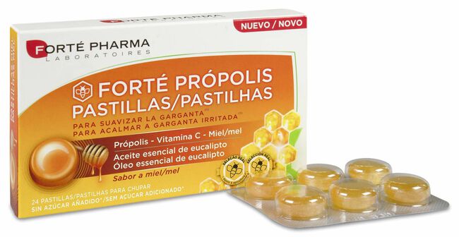 Forté Pharma Pastillas de Própolis Sabor Miel, 24 Uds
