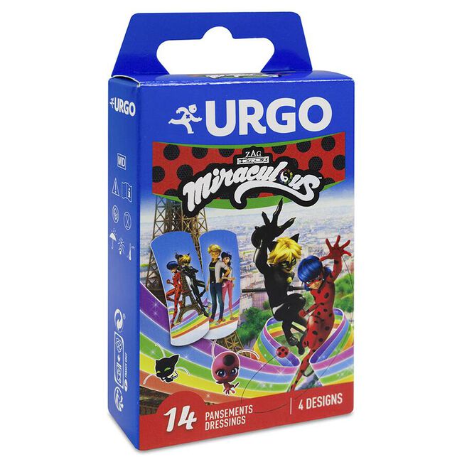 Urgo Apositos Miraculous  7,2 cm x 2,5 cm, 14 Unidades 