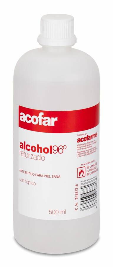 Acofar Alcohol Etilico 96&ordm; Reforzado, 500 ml