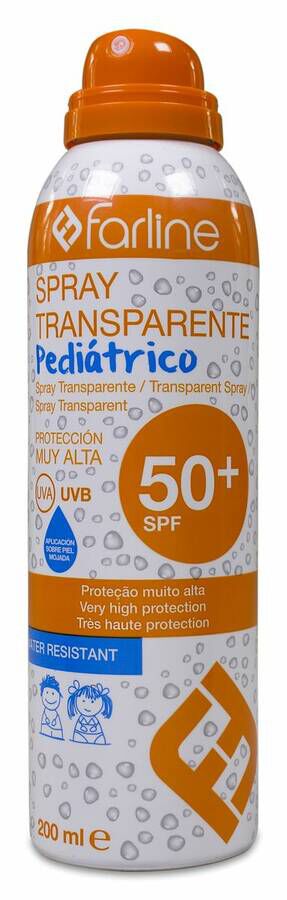 Farline Spray Transparente Pediátrico SPF 50+, 200 ml