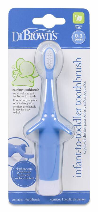 Dr. Brown's Cepillo de Dientes Azul, 1 Ud