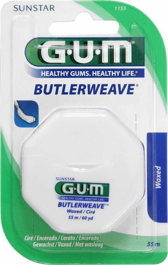 GUM ButtlerWeave Seda Dental con Cera 55 m, 1 Ud