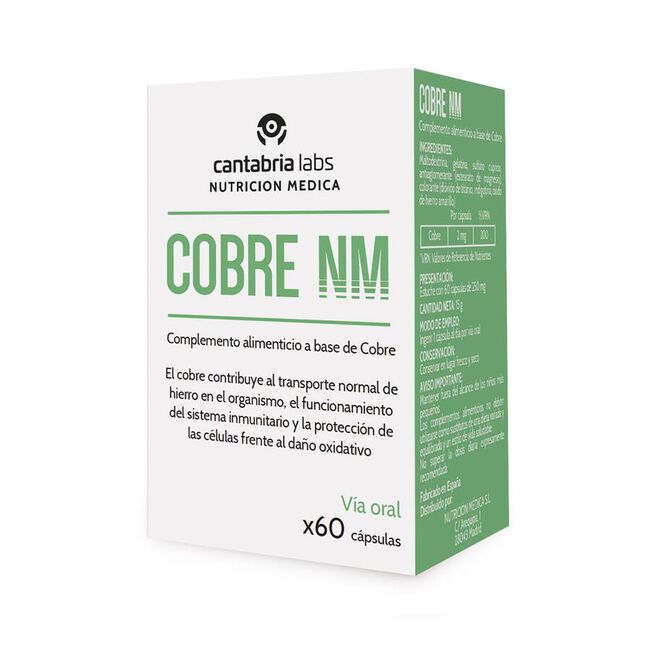 NM Cobre 250 mg, 60 Cápsulas