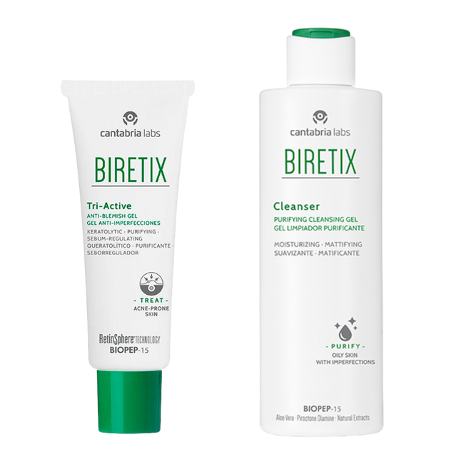 Pack Biretix Gel Anti-imperfecciones + Gel Limpiador