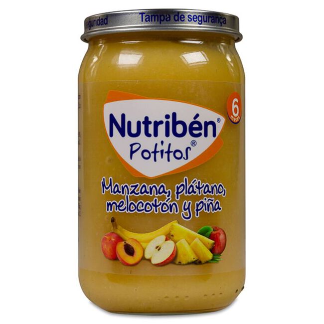 Nutrib&eacute;n Potitos Manzana, Pl&aacute;tano, Melocot&oacute;n y Pi&ntilde;a