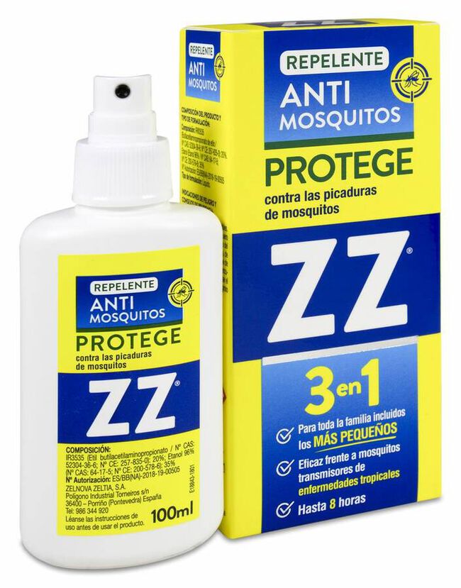 ZZ Repelente Anti-Mosquitos 3 en 1, 100 ml